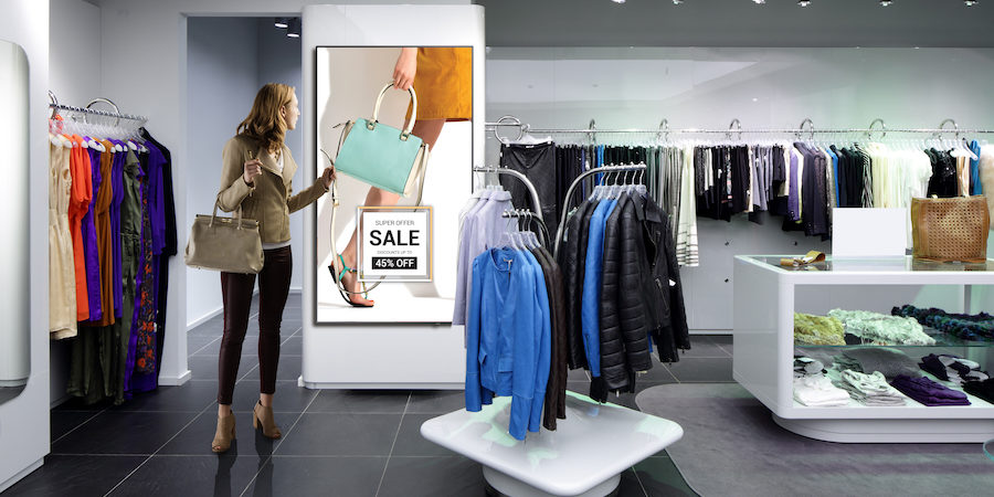 Digital Signage In A Retail Store Digital Advertising Screen