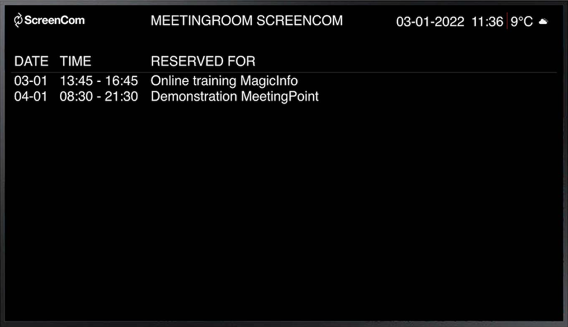 Meeting Room Availability With the MeetingPoint Add-on