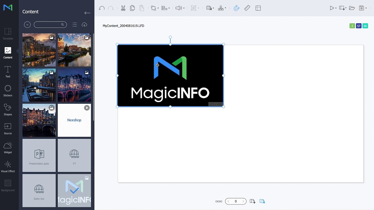 MagicINFO Dashboard Content