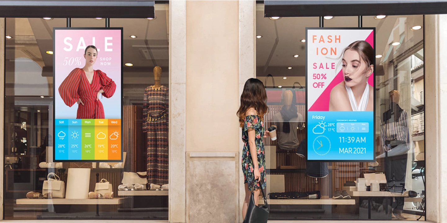 Create digital signage content using the templates option in MagicINFO