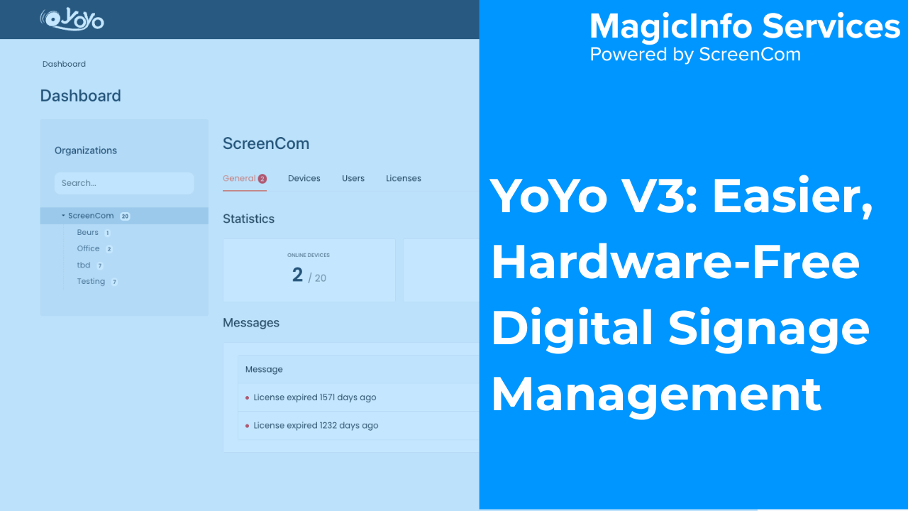 YoYo V3: Easier, Hardware-Free Digital Signage Management