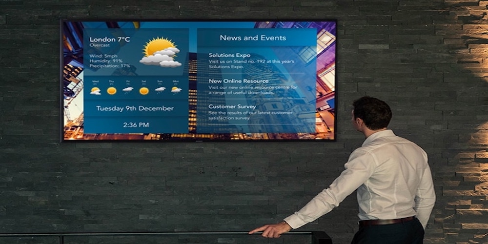 Workspace With Digital Signage